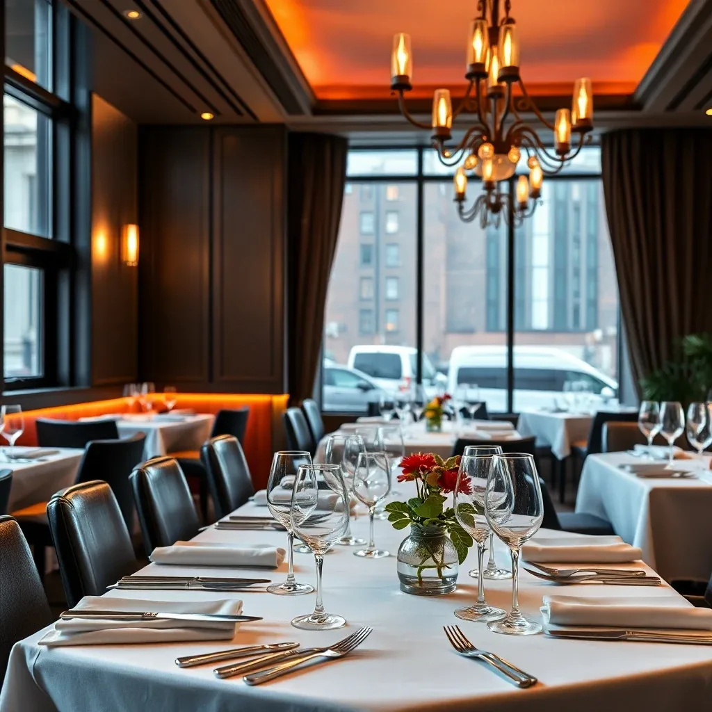 Candlelit dining room at Royal Ember Fine Dining, New York City