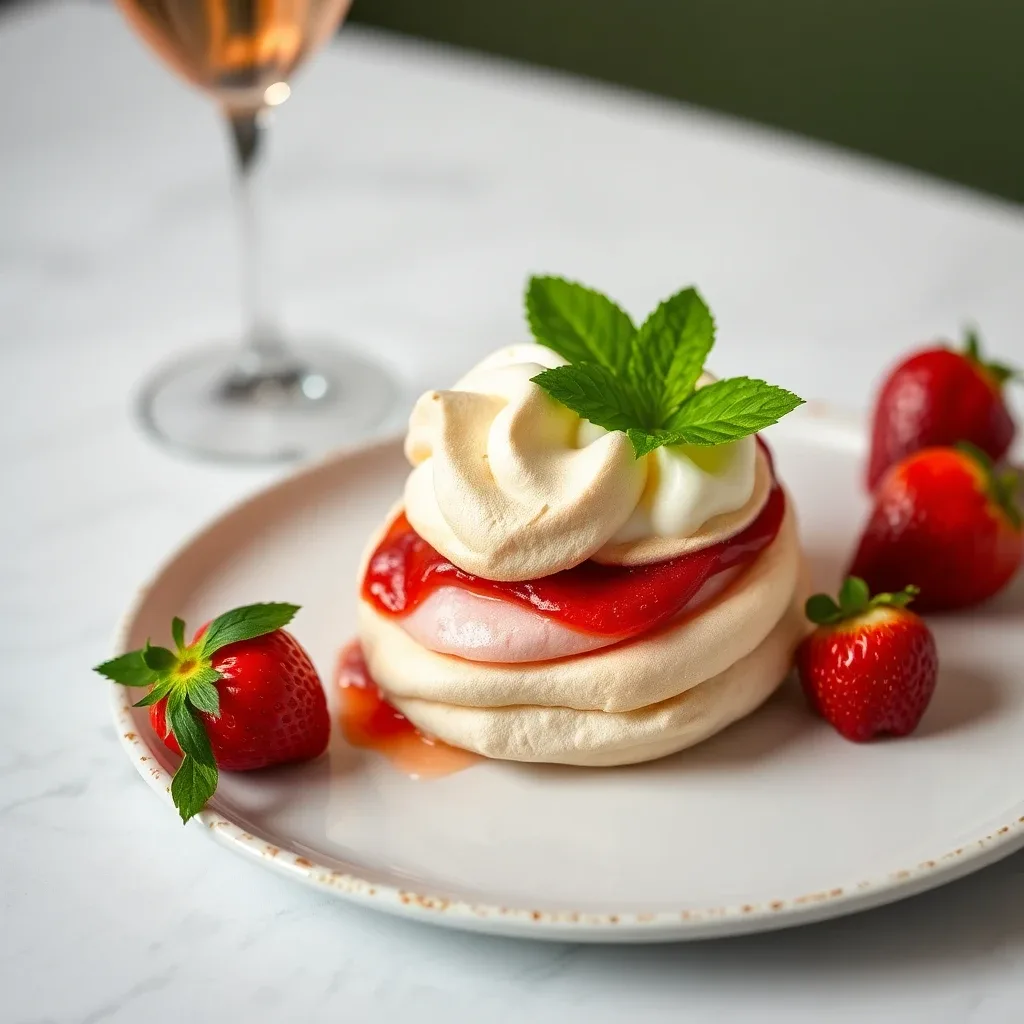 Champagne & Strawberry Vacherin